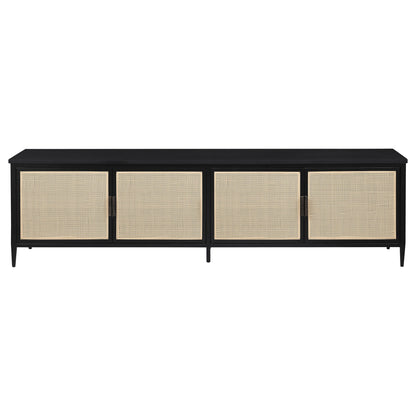 Kenneth - 4 Door TV Stand - Black