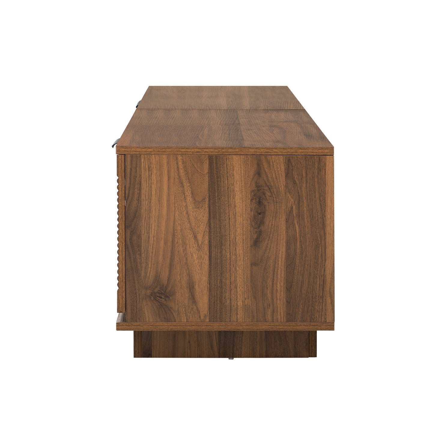 TV Stand, Entertainment Center With Deep Drawers, Cable Management & Soft Closing Hinges