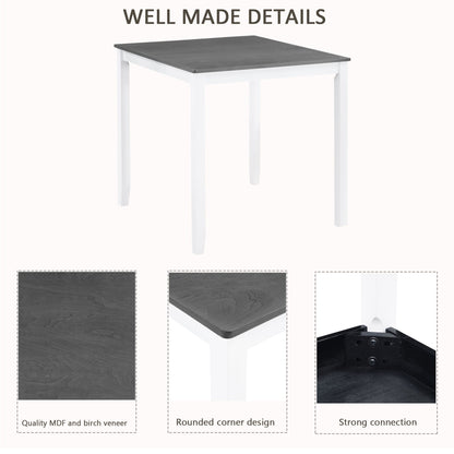 5 Piece Counter Height Dining Table Set With 4 Chairs