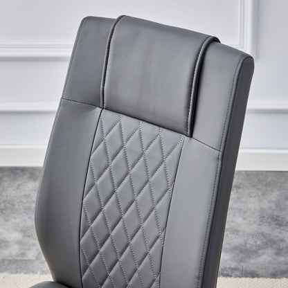 Modern Legged Upholstered Dining Chairs (Set of 4) Artificial For Kitchen And Office - Gray