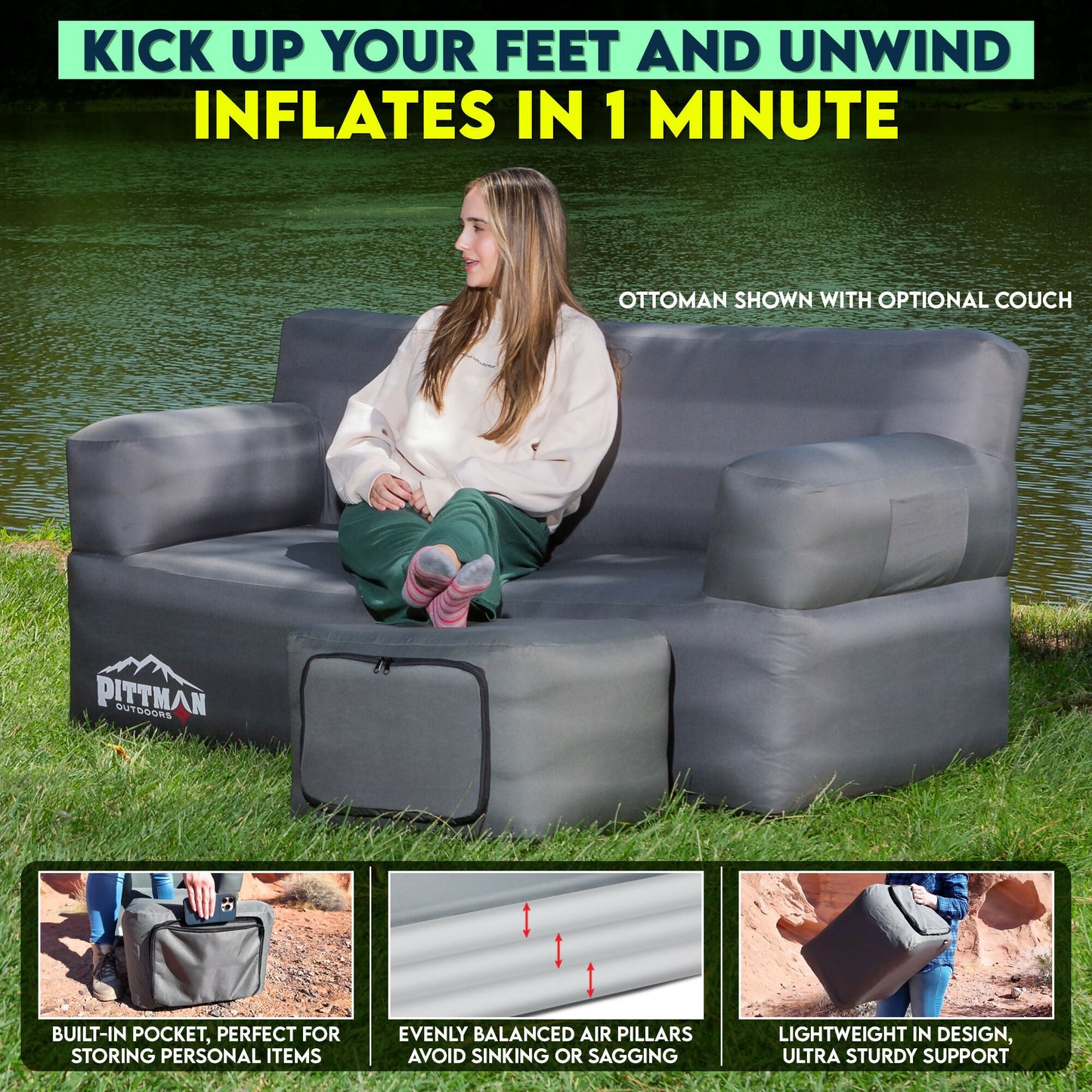 Pittman Outdoors Inflatable Air Furniture Set: Instant comfort!