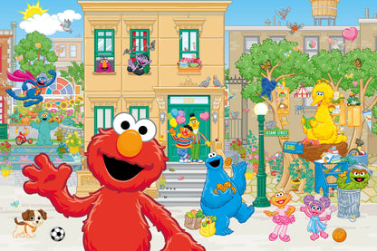 TEAMPUZZLE FOR FAMILIES: Sesame Street – 194-Piece Child & Adult Jigsaw Puzzle – Large & Small Puzzle Pieces – Ages 4+