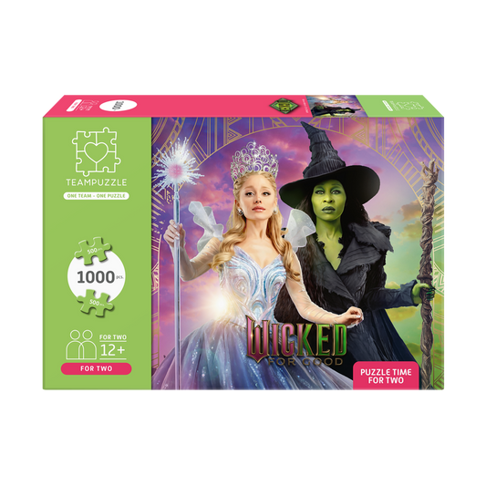 TEAMPUZZLE FOR TWO: Wicked: For Good – 1,000-Piece Couple's Jigsaw Puzzle – Includes Scan & Explore – Ages 12+