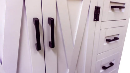 Salerno 36" W x 21.5" D x 33.5" H White Lilac Vanity with Cultured Marble Vanity Top and Mirror