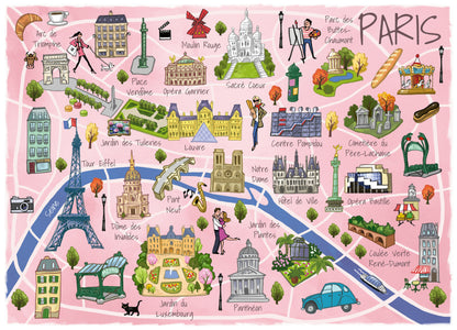 TEAMPUZZLE FOR TWO: Paris – 1,000-Piece Couple's Jigsaw Puzzle – Includes Scan & Explore – Ages 12+