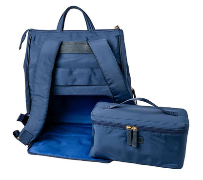 MinkeeBlue Puffer Amber Backpack with Lunch & Shoe Bag