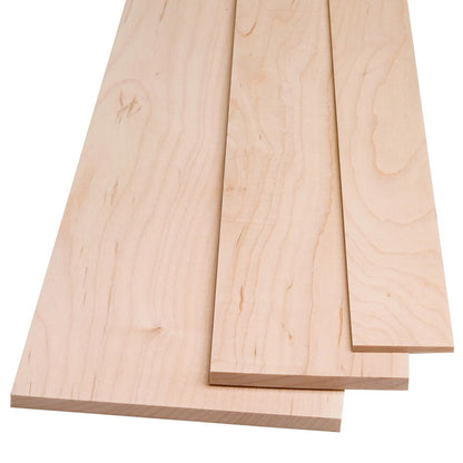 Unfinished Select Maple Board Smooth on 4 Sides  (3 pack)