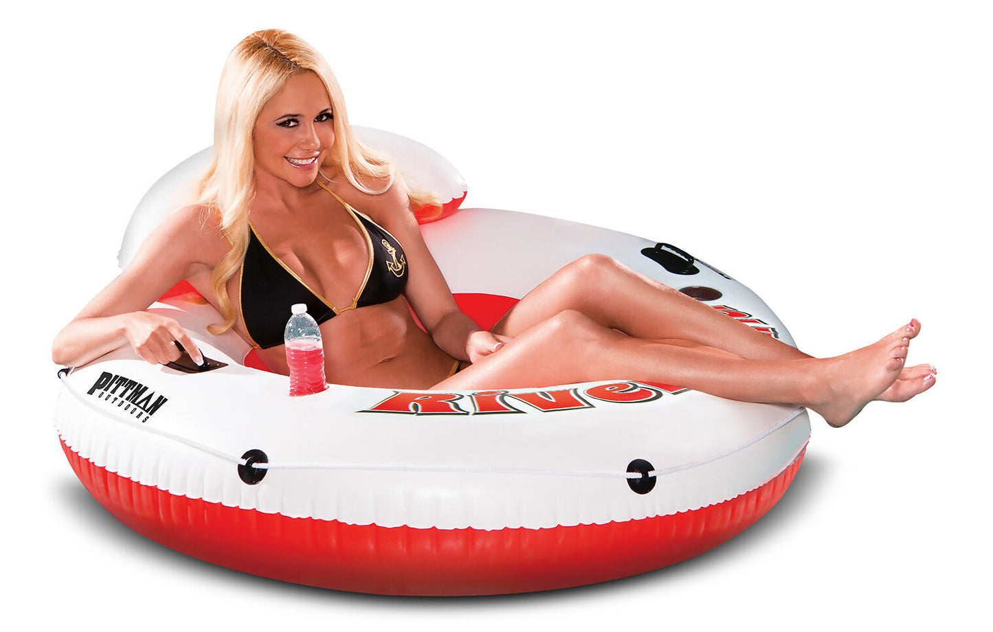 Pittman Outdoors 1-Person River Tube with Built-in Ice Chest