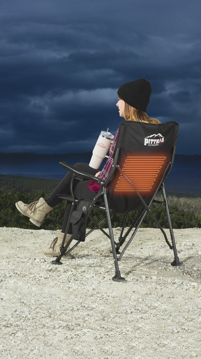 Pittman Outdoors Heated Camping Chair. The Ultimate Camping Experience