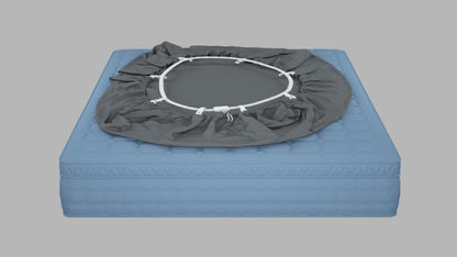 BED SCRUNCHIE Sheet Holder Straps - Heavy Duty Gripper Clips - Strengthened Parachute Cord - 360 Degree Bed Sheet Tightener - Strongest and Effective Extender - Fits All Mattress Sizes