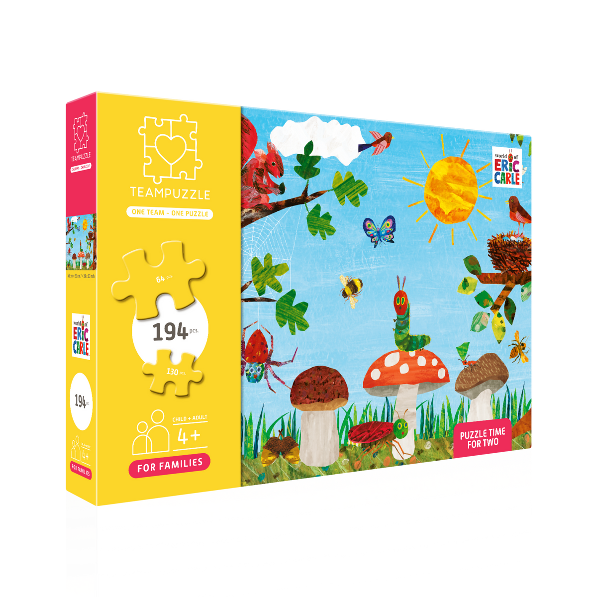 TEAMPUZZLE FOR FAMILIES: Sesame Street – 194-Piece Child & Adult Jigsaw Puzzle – Large & Small Puzzle Pieces – Ages 4+