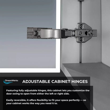 Dhalia LED Bathroom Medicine Cabinet with Defogger and Internal 3X Makeup Mirror - Available in 6 Sizes