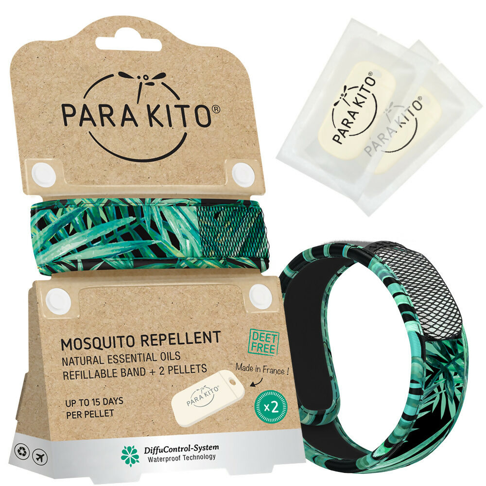 Mosquito repellent wristband with 2 refill pellets - Dark Explorer