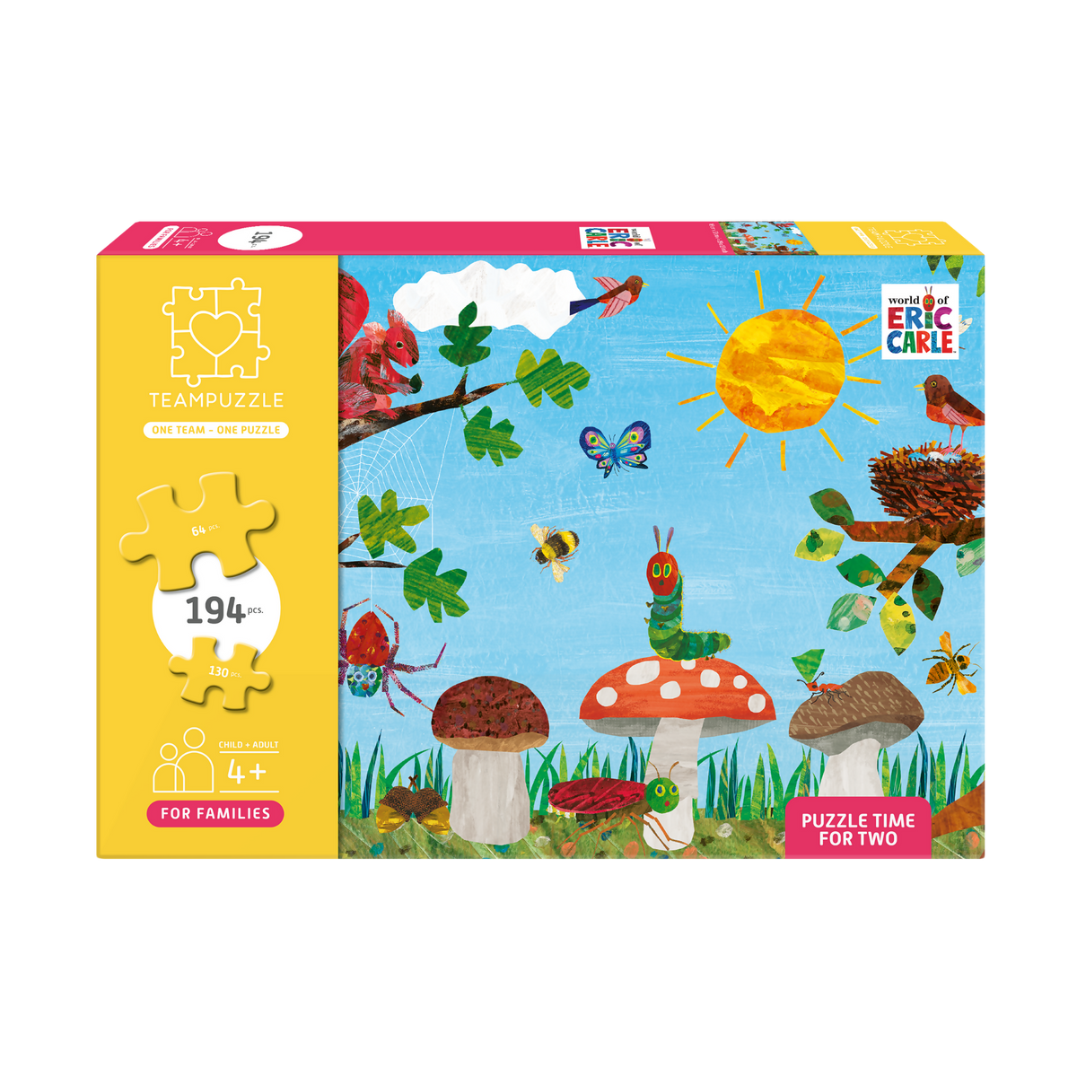 TEAMPUZZLE FOR FAMILIES: Sesame Street – 194-Piece Child & Adult Jigsaw Puzzle – Large & Small Puzzle Pieces – Ages 4+