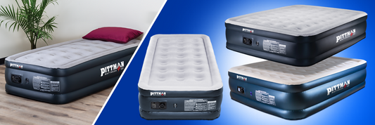 Pittman Home Air Mattress Series – Comfort & Deluxe Height with Built-in Electric Pump
