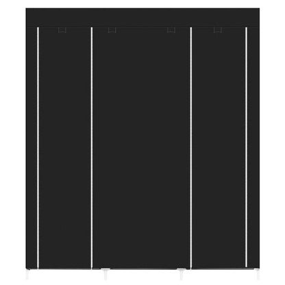 RONSHIN 150*45*175 Portable Clothes Closet Wardrobe Clothes Storage Organizer Black