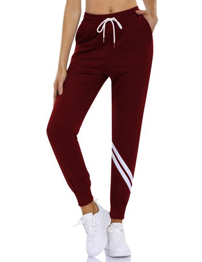 YESFASHION Women's Drawstring Exercise Pants Dark Grey