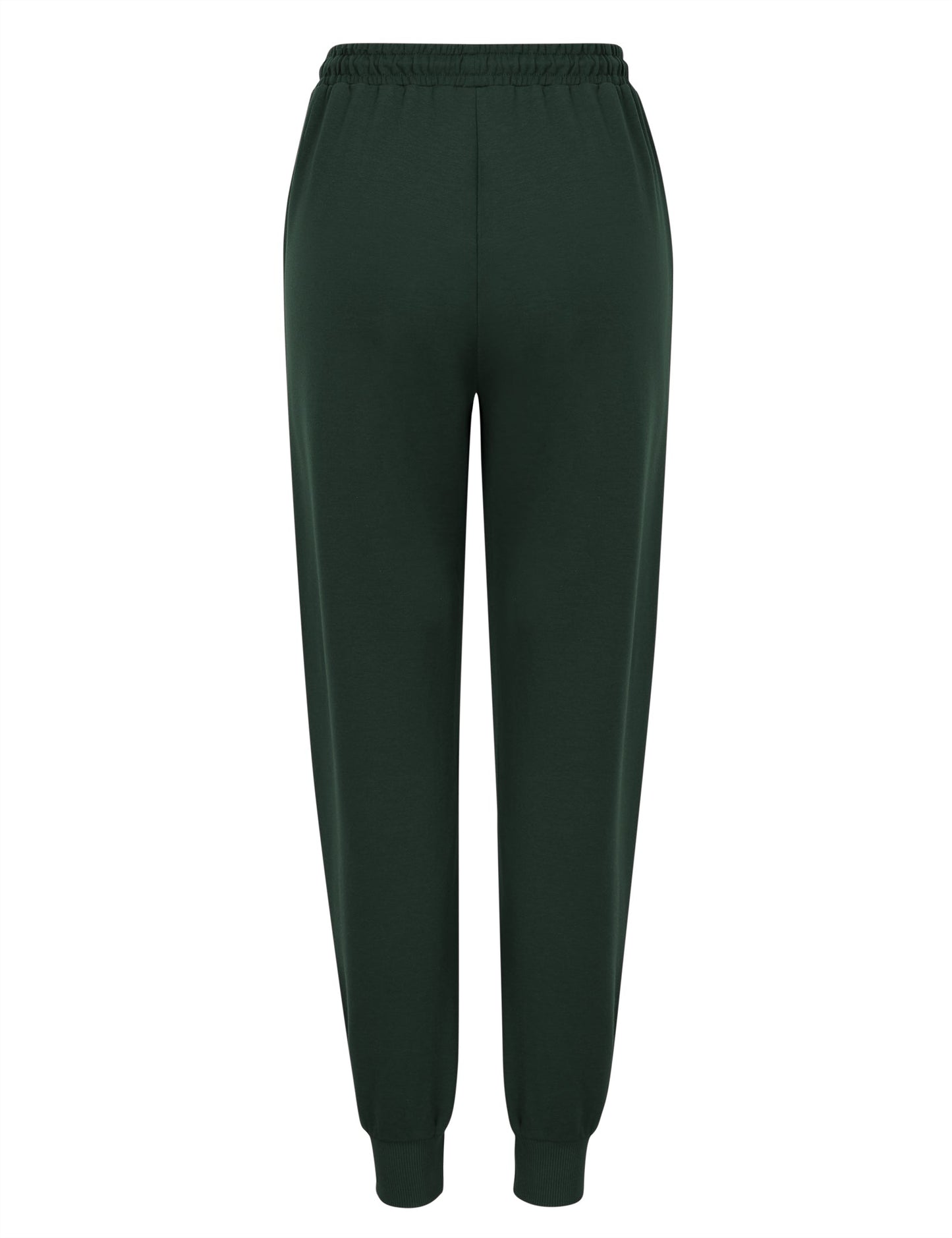 YESFASHION Women's Drawing Pockets Casual Sports Pants Green