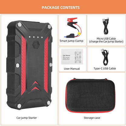 GARVEE Portable Jump Starter Battery Pack 12V Motorcycle Car Emergency Battery Booster Pack