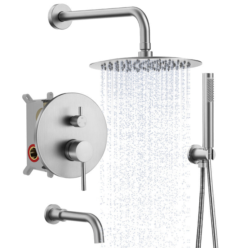 AquaFusion Trio Collection Tub And Shower Faucet With Rough-In Valve