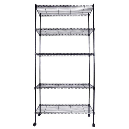 RONSHIN 165*90*35 Shelving Rack Storage Rack 5-Layer Metal Rack Black