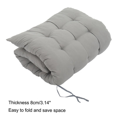 RONSHIN Folding Chair Cushion Portable Comfortable 124x48x8cm Grey