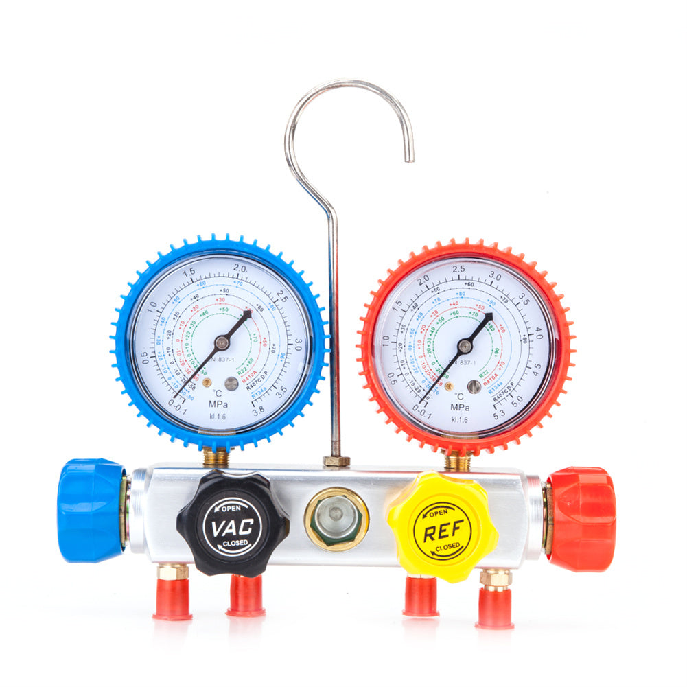 RONSHIN Portable Dual Manifold Gauges Valve Set for R410 R134 R22 R407c