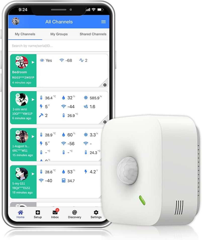 UBIBOT MOTION SENSOR MS1 Wireless Motion Sensor with Free App & Email Alerts, WiFi connection. Supports IFTTT, Alexa (2.4GHz WiFi only)