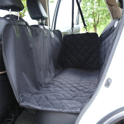 BEESCLOVER Pet Seat Cover with Zipper Adjustable Waterproof Anti-UV Black