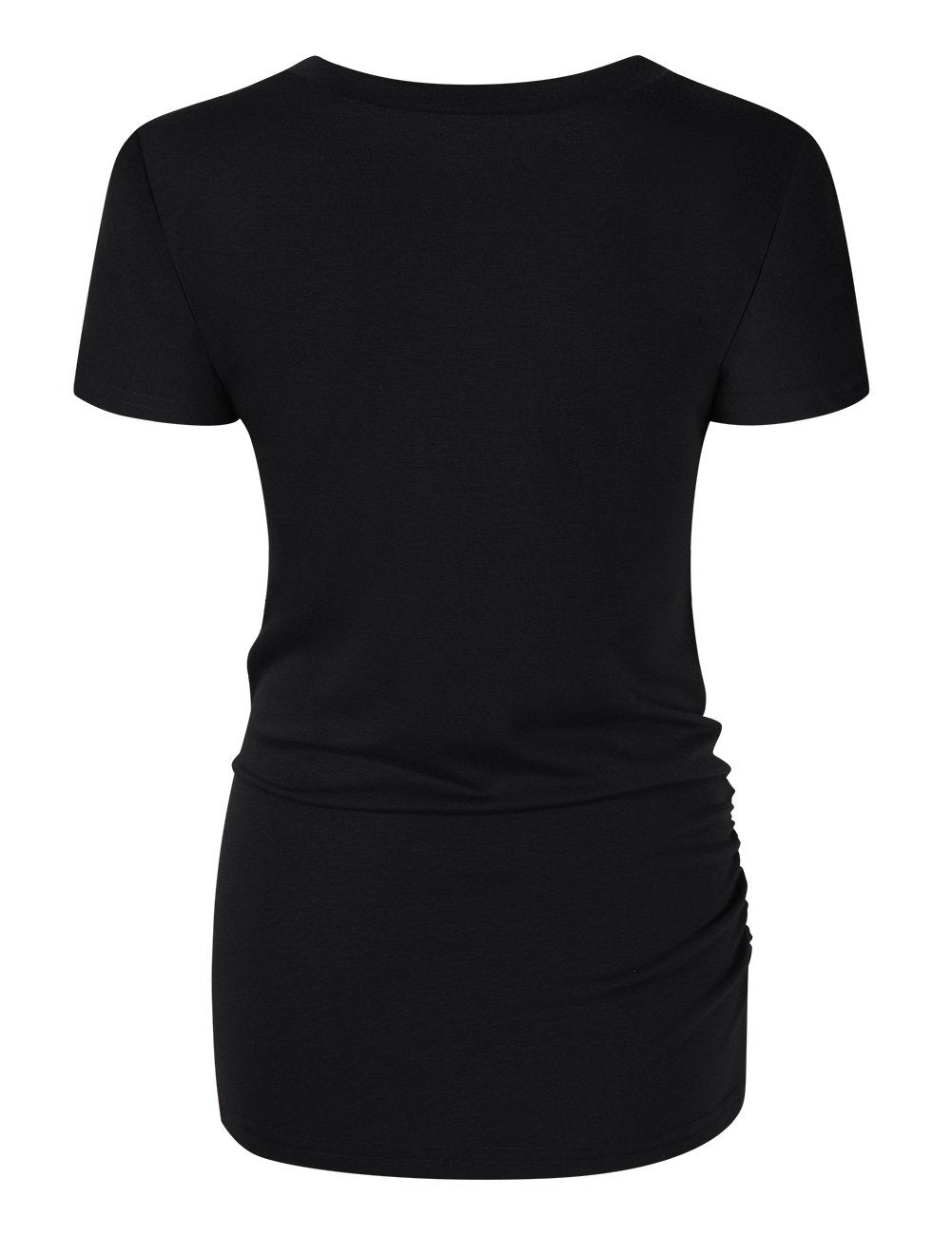 Maternity Shirt Side Button and Ruched Maternity Tunic Tops Maternity Short Sleeve T-Shirts