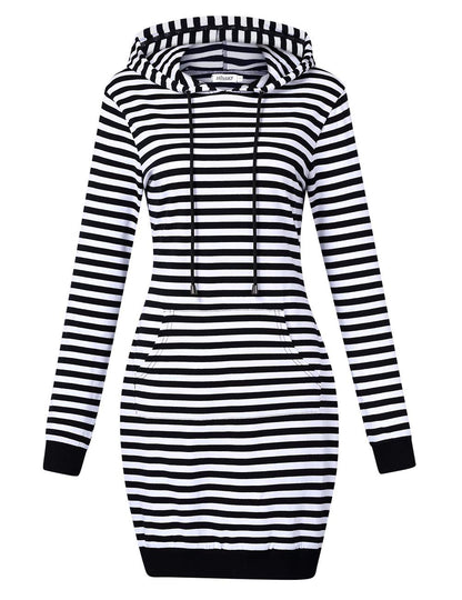 Women's Pullover Hoodie Kangaroo Pocket Sweatshirt Casual Dress
