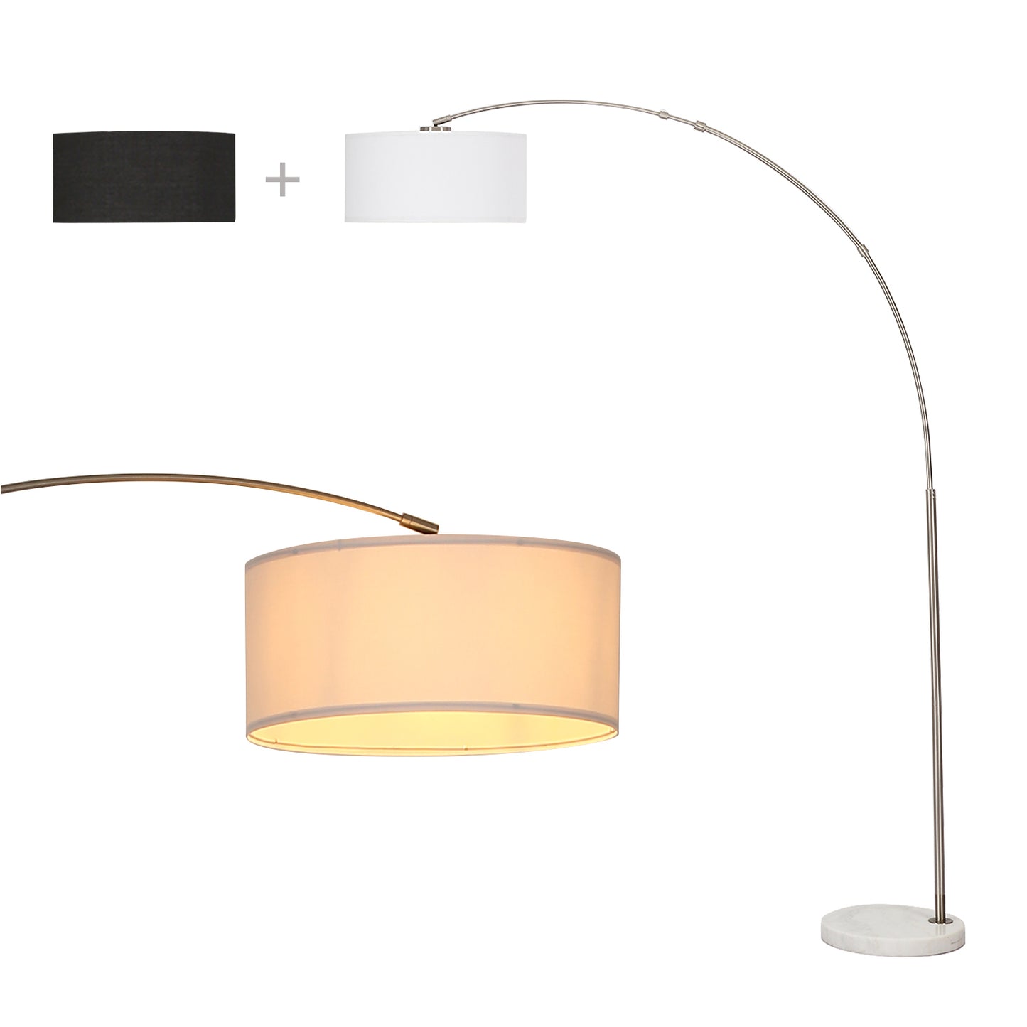 88-in Black Arc Floor Lamp