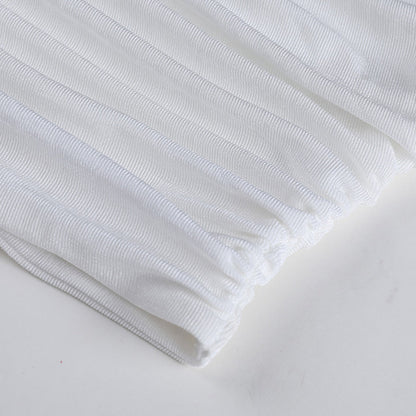 YESFASHION Women Sexy Ruched One Shoulder Crop Tops Pullover Vest