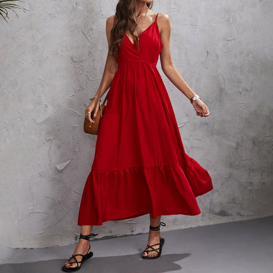 YESFASHION Women Casual Summer High Waist Dress