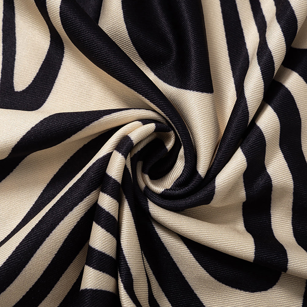 YESFASHION Women Mini Bodycon Contrast Backless Dress