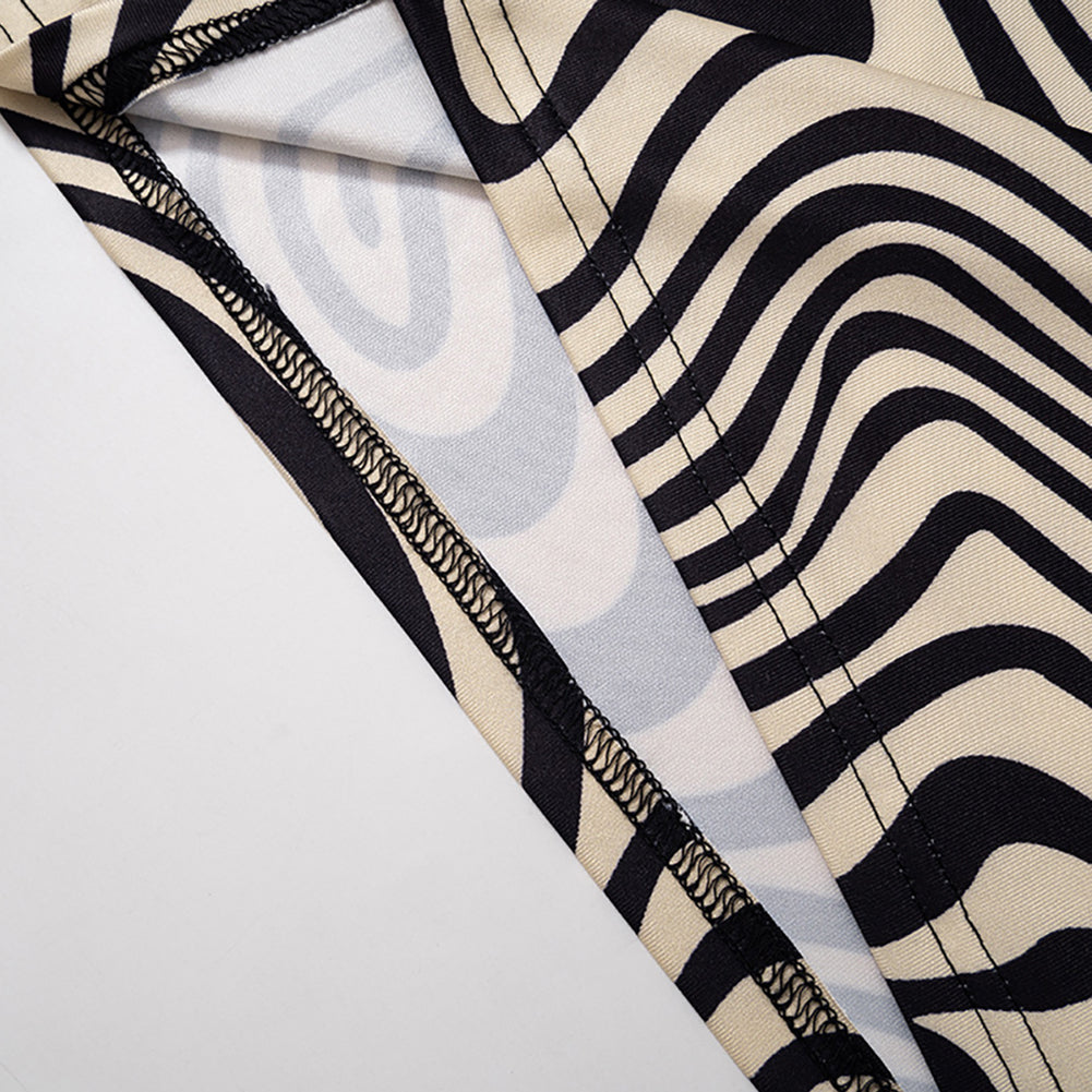 YESFASHION Women Mini Bodycon Contrast Backless Dress