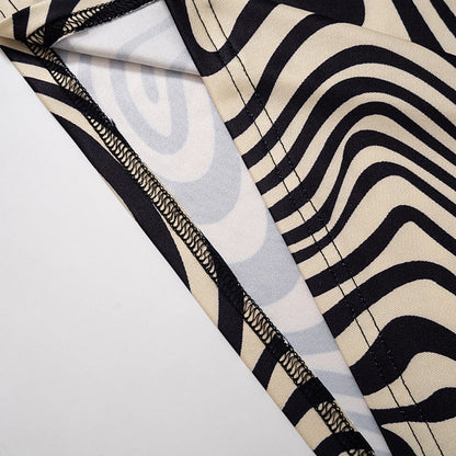 YESFASHION Women Mini Bodycon Contrast Backless Dress