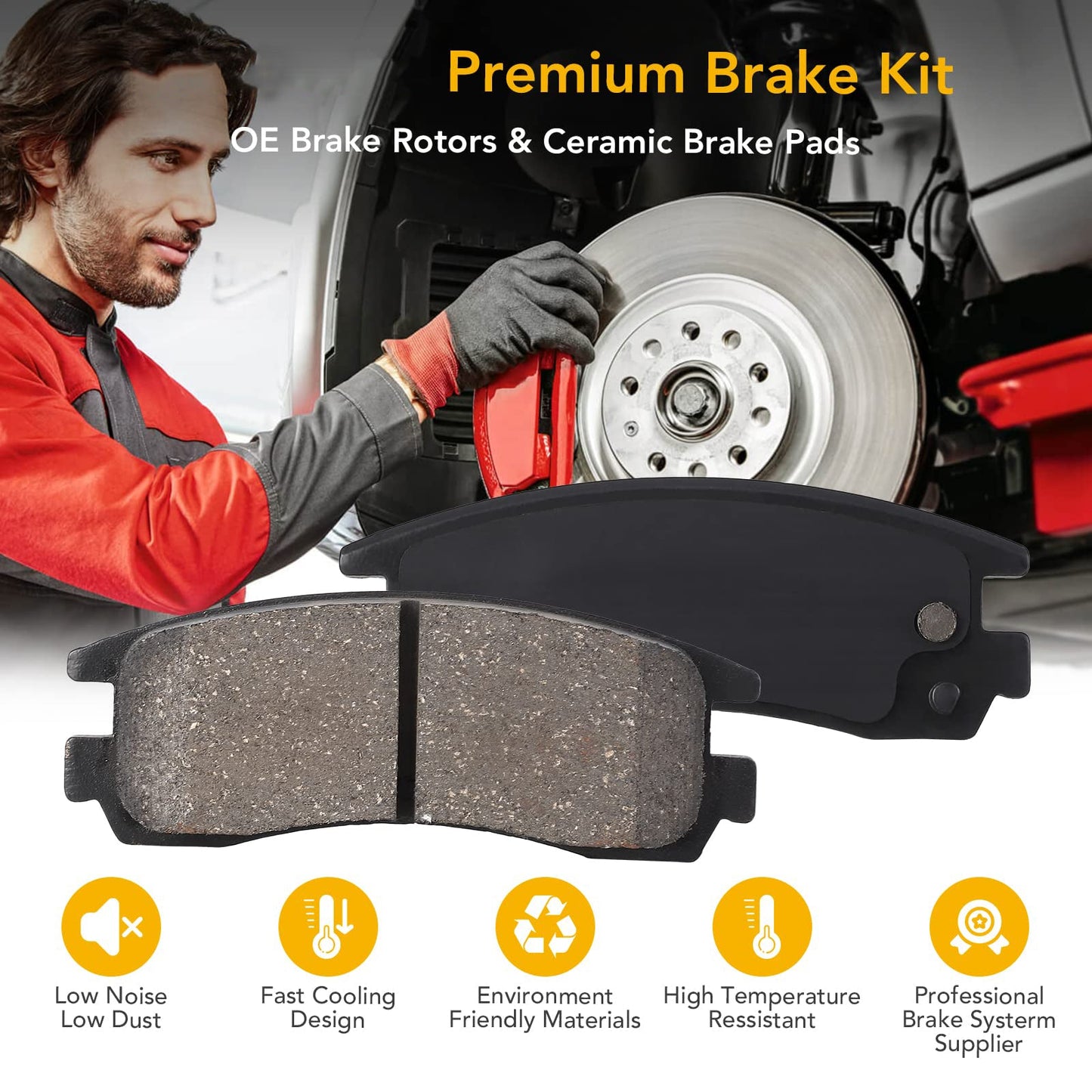 GARVEE Premium Ceramic Disc Rear Brake Pads For 2004-2005 Century