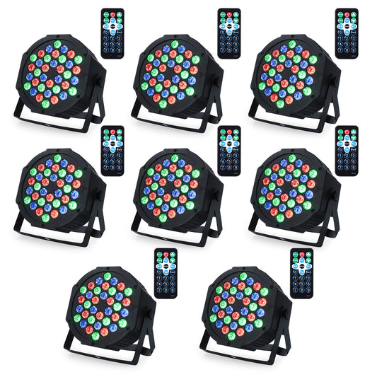 GARVEE Dj Lights 36 LED Par Lights Stage Lights 8 Pack