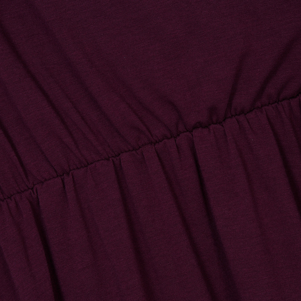 YESFASHION Women V-Neck Business Casual Party Mini Dress