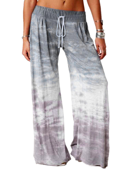 YESFASHION Loose Gradient Pants Yoga Wide Leg Sports Trousers