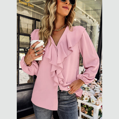 YESFASHION Long-sleeved Comfortable Shirt Four Seasons Tops