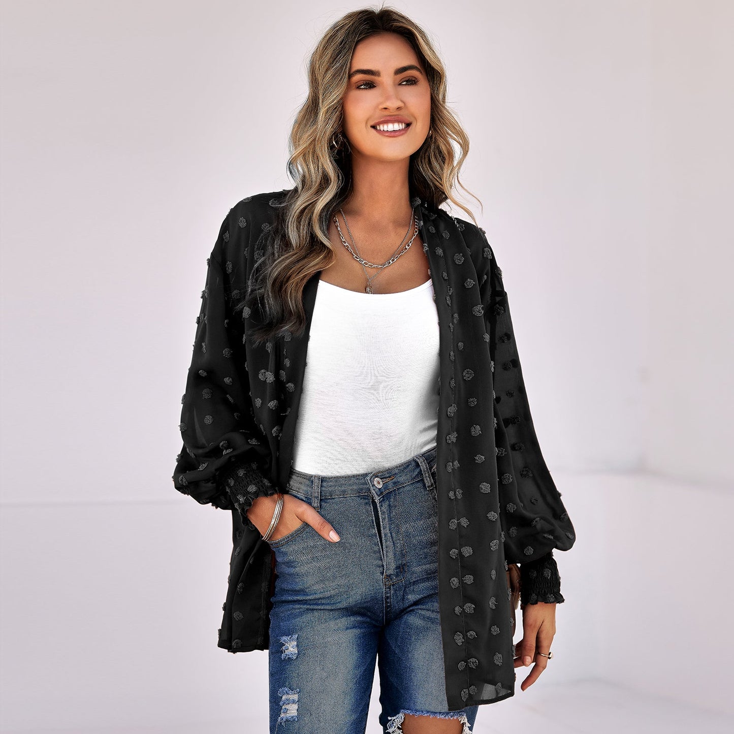 YESFASHION Women's Clothing Thin Cardigan Jacket Tops