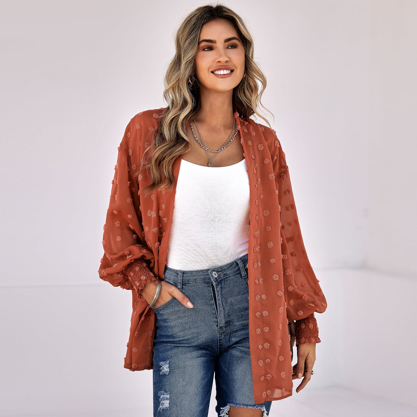 YESFASHION Women's Clothing Thin Cardigan Jacket Tops