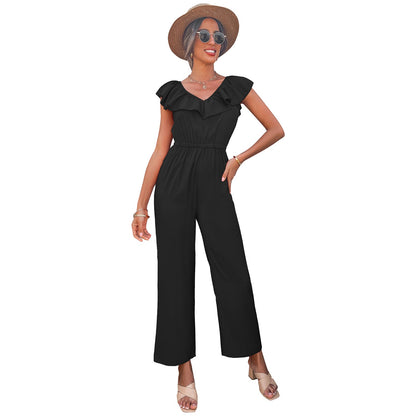 YESFASHION Female Fashionable Waist Slimming Jumpsuit Pants