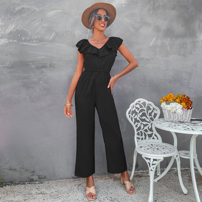 YESFASHION Female Fashionable Waist Slimming Jumpsuit Pants
