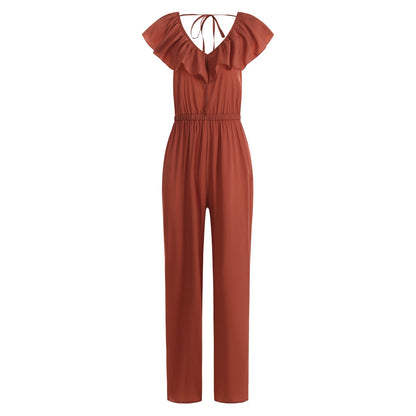 YESFASHION Female Fashionable Waist Slimming Jumpsuit Pants