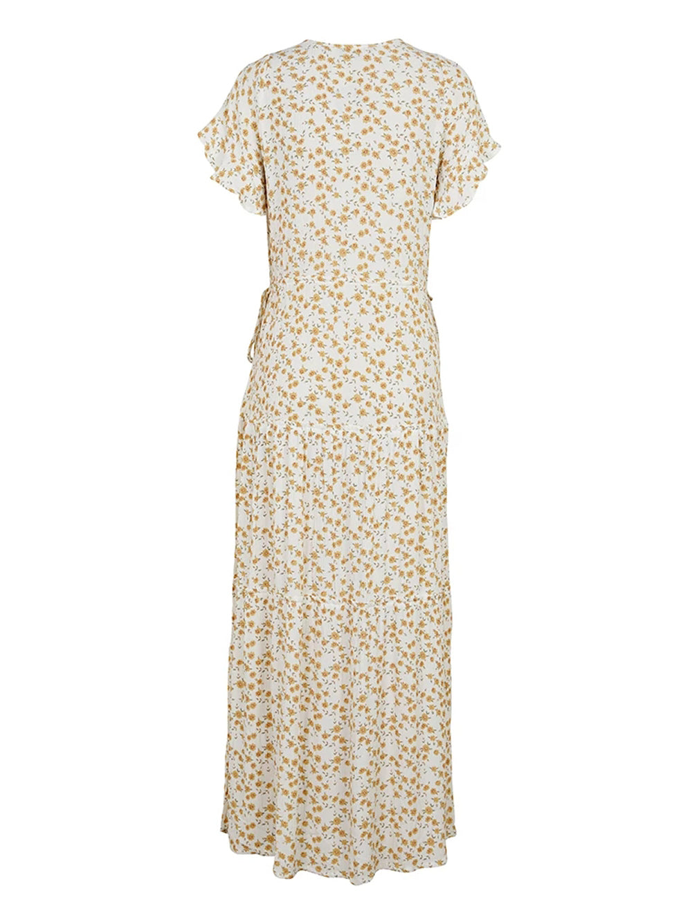 YESFASHION 2022 New European Beauty Ruffle Floral Bohemian Dress
