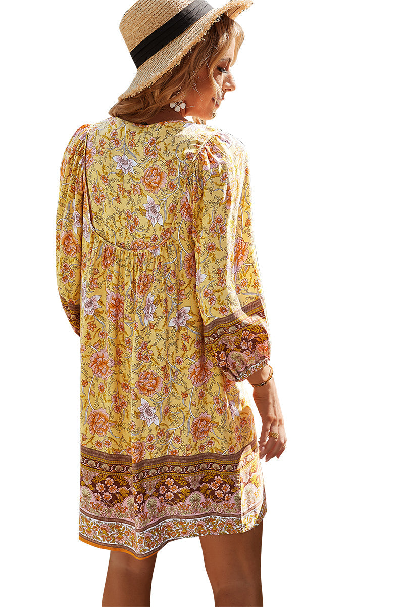 YESFASHION Women Bohemian Dress Summer Loose Skirt