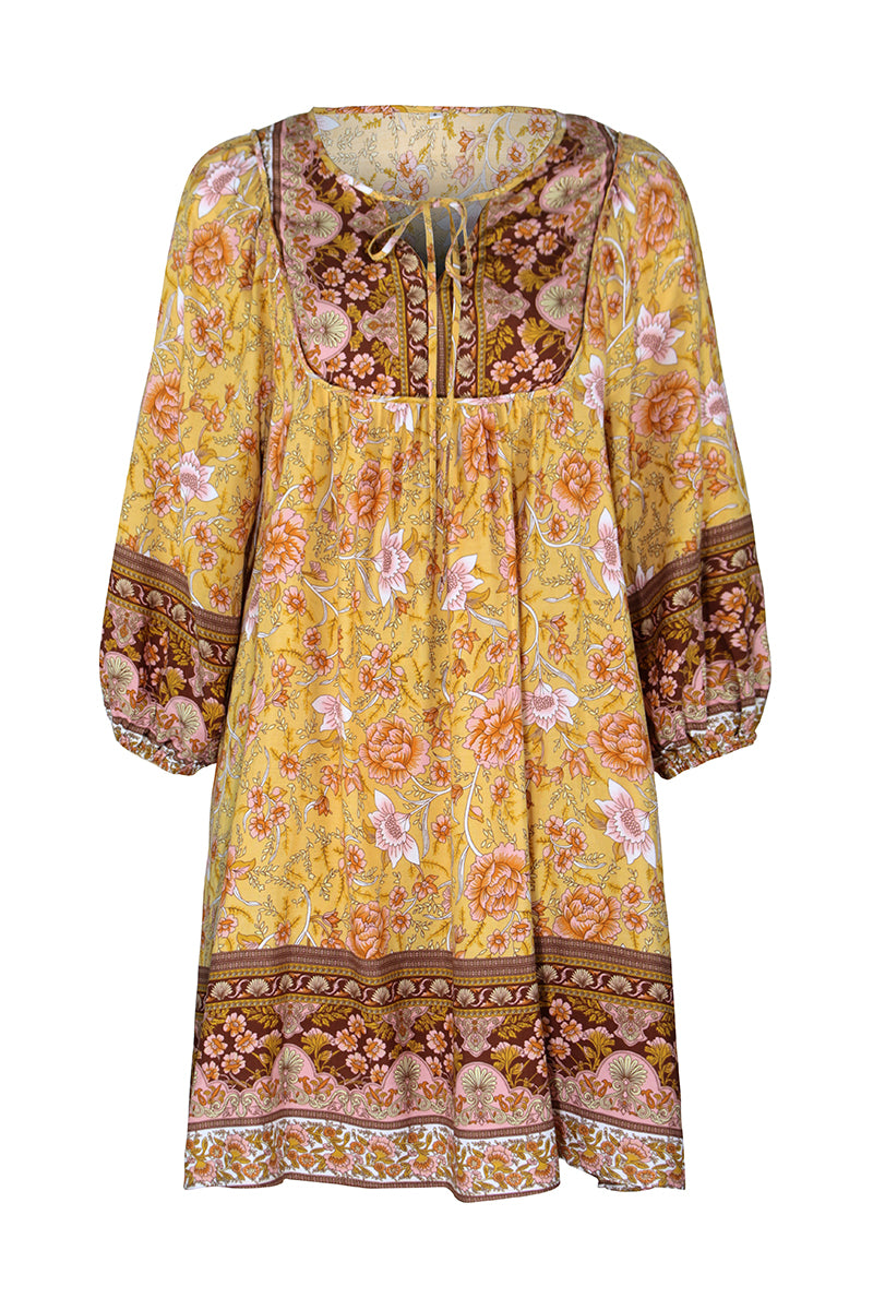 YESFASHION Women Bohemian Dress Summer Loose Skirt